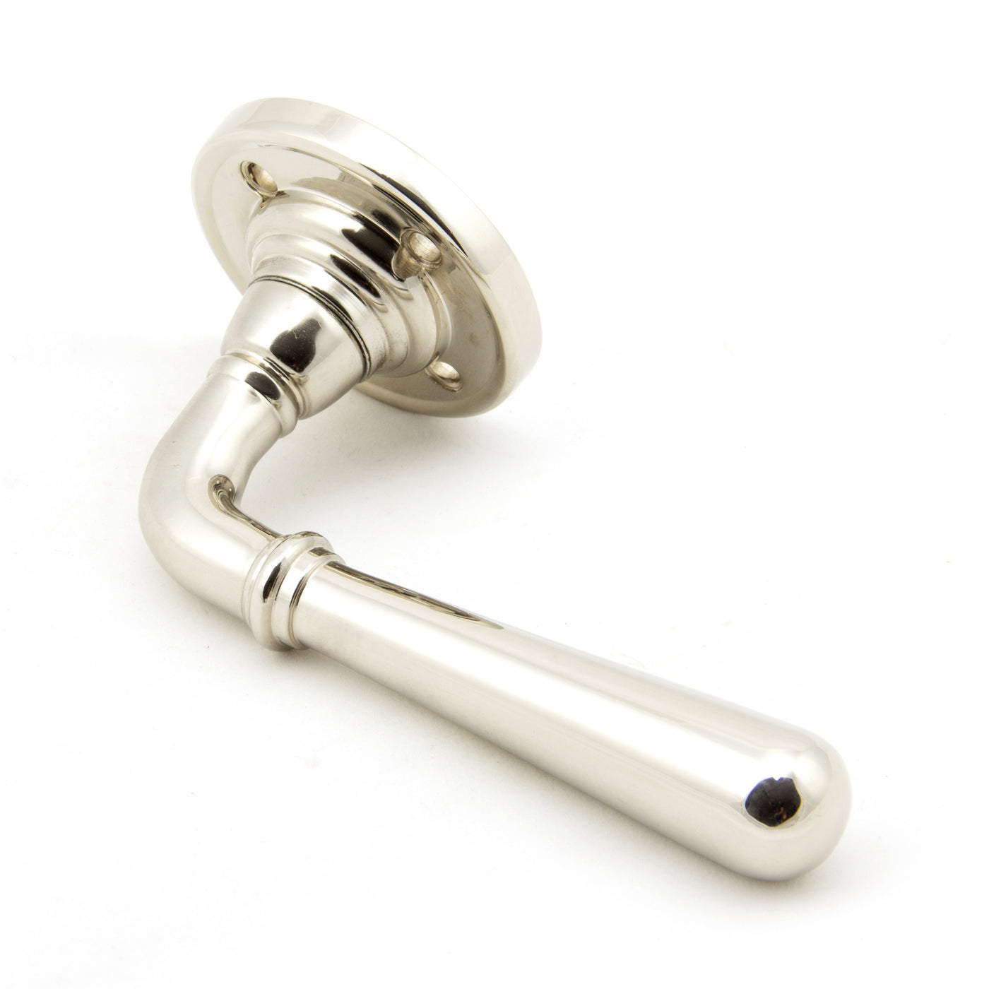 From The Anvil 50092 - Polished Nickel Newbury Lever on Rose Set - Unsprung