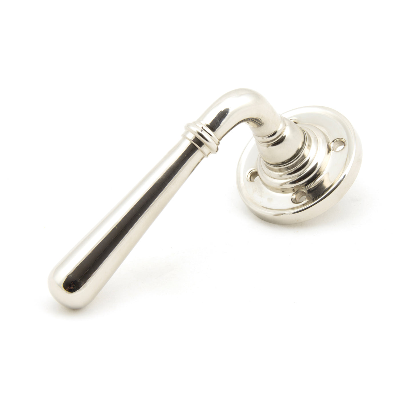 From The Anvil 50092 - Polished Nickel Newbury Lever on Rose Set - Unsprung #finish_polished-nickel