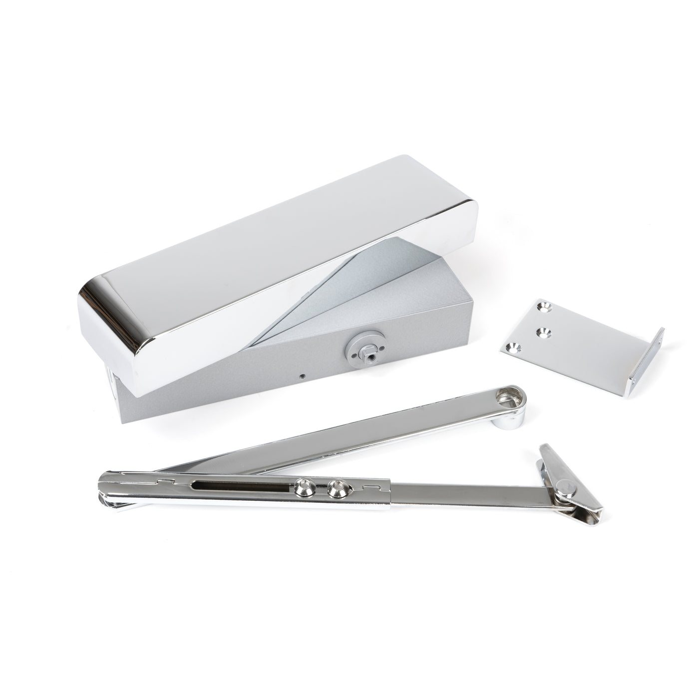 From The Anvil 50110 - Polished Chrome Size 2-5 Door Closer & Cover  #finish_polished-chrome