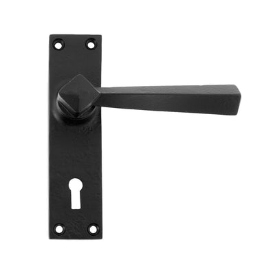 From The Anvil 73109 - Black Straight Lever Lock Set #finish_black