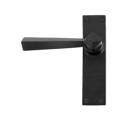 From The Anvil 73110 - Black Straight Lever Latch Set #finish_black