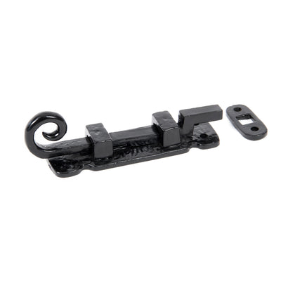 From The Anvil 73130 - Black 4" Cranked Monkeytail Bolt #finish_black