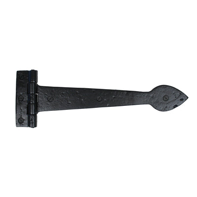 From The Anvil 73226 - Black Smooth 12" Cast T Hinge (pair) #finish_black-smooth