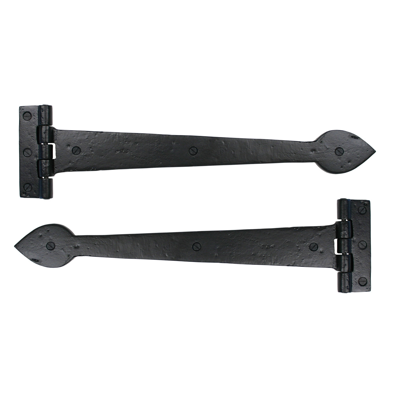 From The Anvil 73227 - Black Smooth 16" Cast T Hinge (pair)