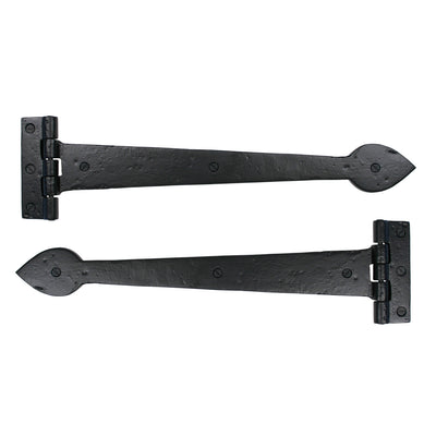 From The Anvil 73227 - Black Smooth 16" Cast T Hinge (pair)