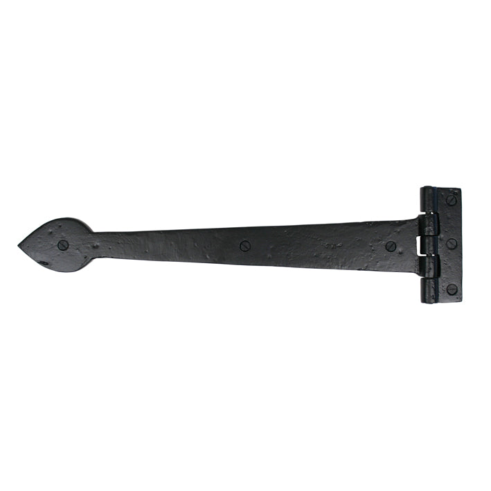 From The Anvil 73227 - Black Smooth 16" Cast T Hinge (pair) #finish_black-smooth