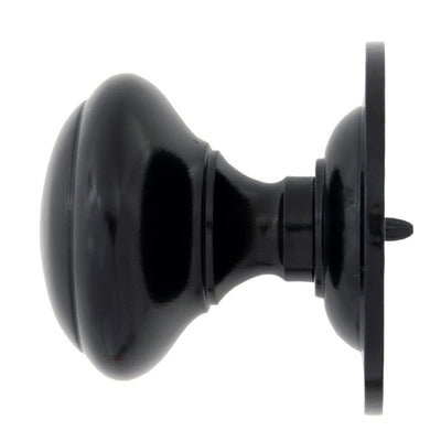 From The Anvil 83506 - Black Round Centre Door Knob #finish_black