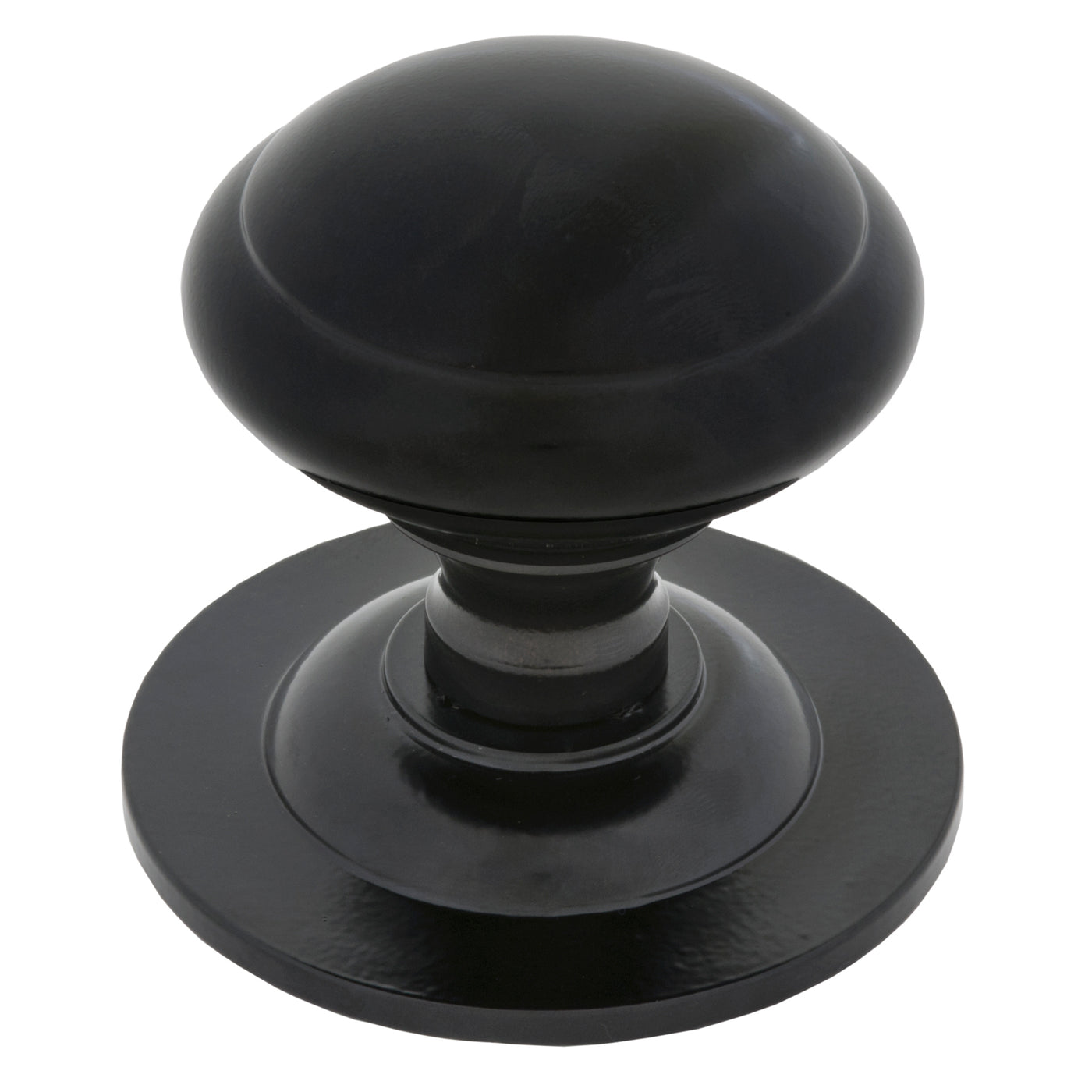 From The Anvil 83506 - Black Round Centre Door Knob  #finish_black