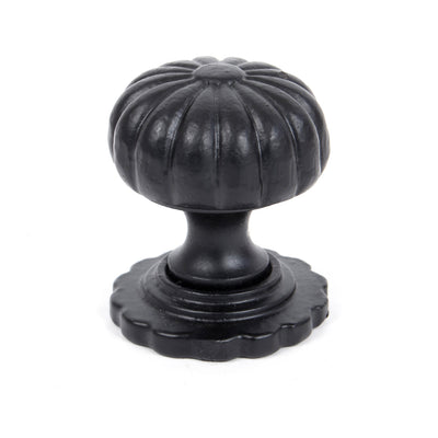 From The Anvil 83507 - Black Flower Cabinet Knob - Small #finish_black