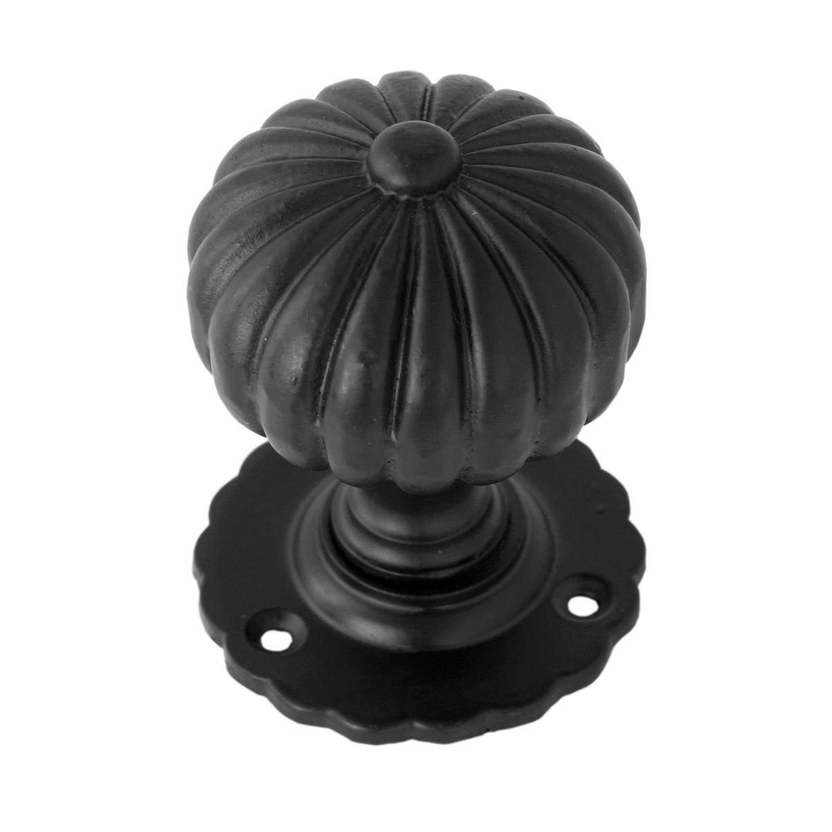 From The Anvil 83560 - Black Flower Mortice Knob Set #finish_black