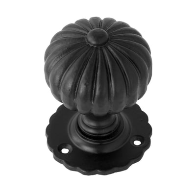 From The Anvil 83560 - Black Flower Mortice Knob Set #finish_black