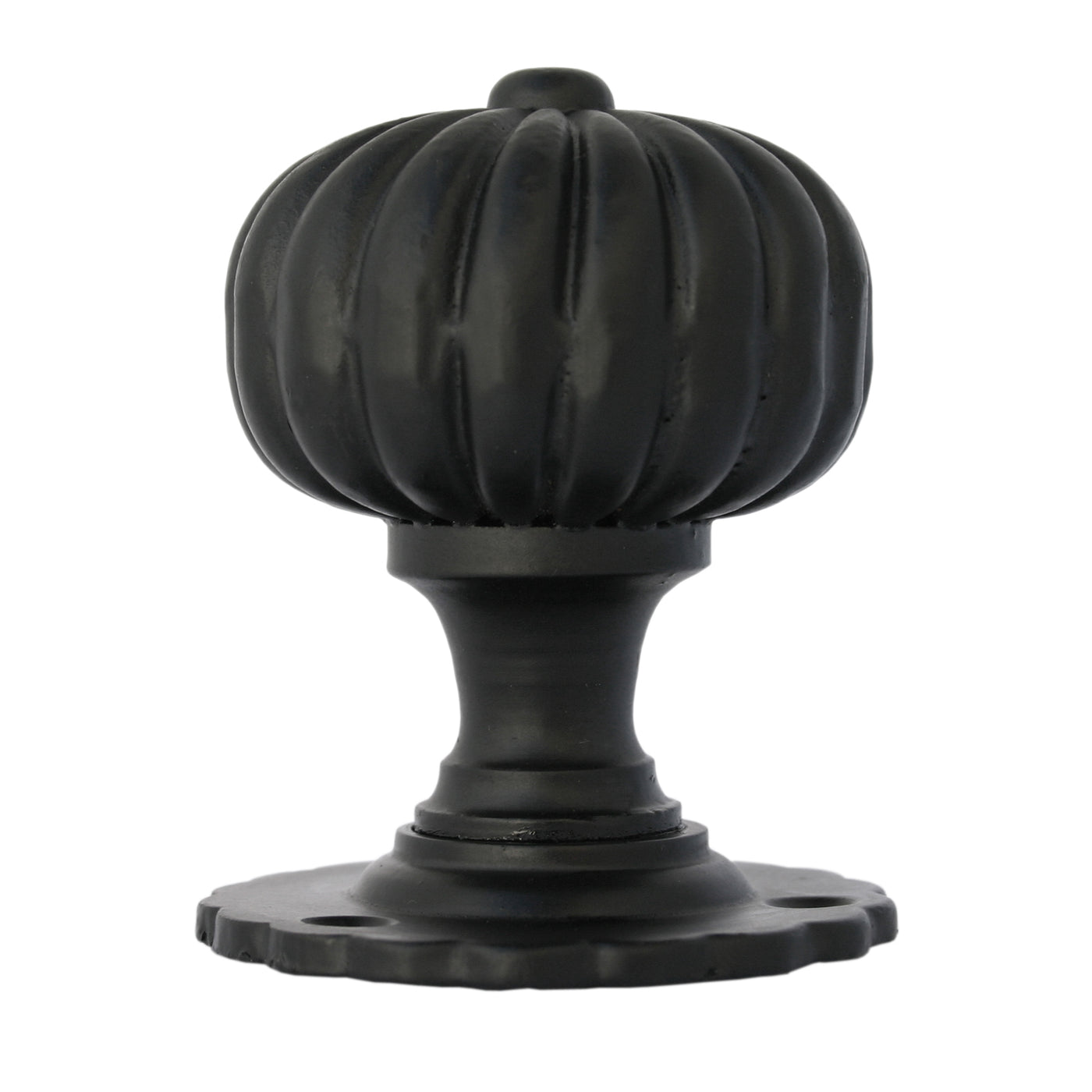 From The Anvil 83560 - Black Flower Mortice Knob Set  #finish_black