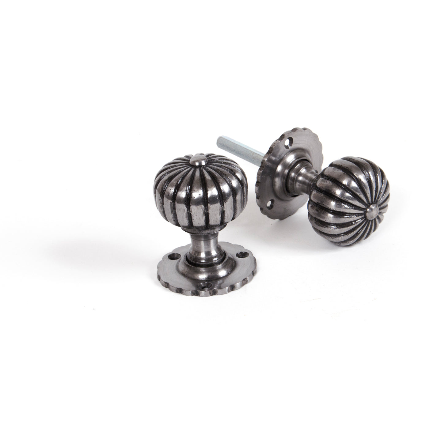 From The Anvil 83561 - Natural Smooth Flower Mortice Knob Set  #finish_natural-smooth