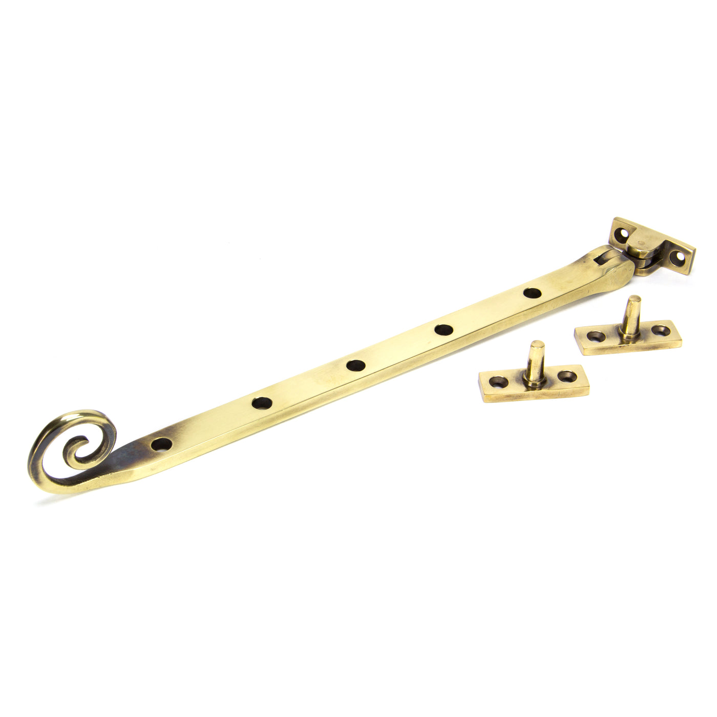 From The Anvil 83569 - Aged Brass 12" Monkeytail Stay #finish_aged-brass