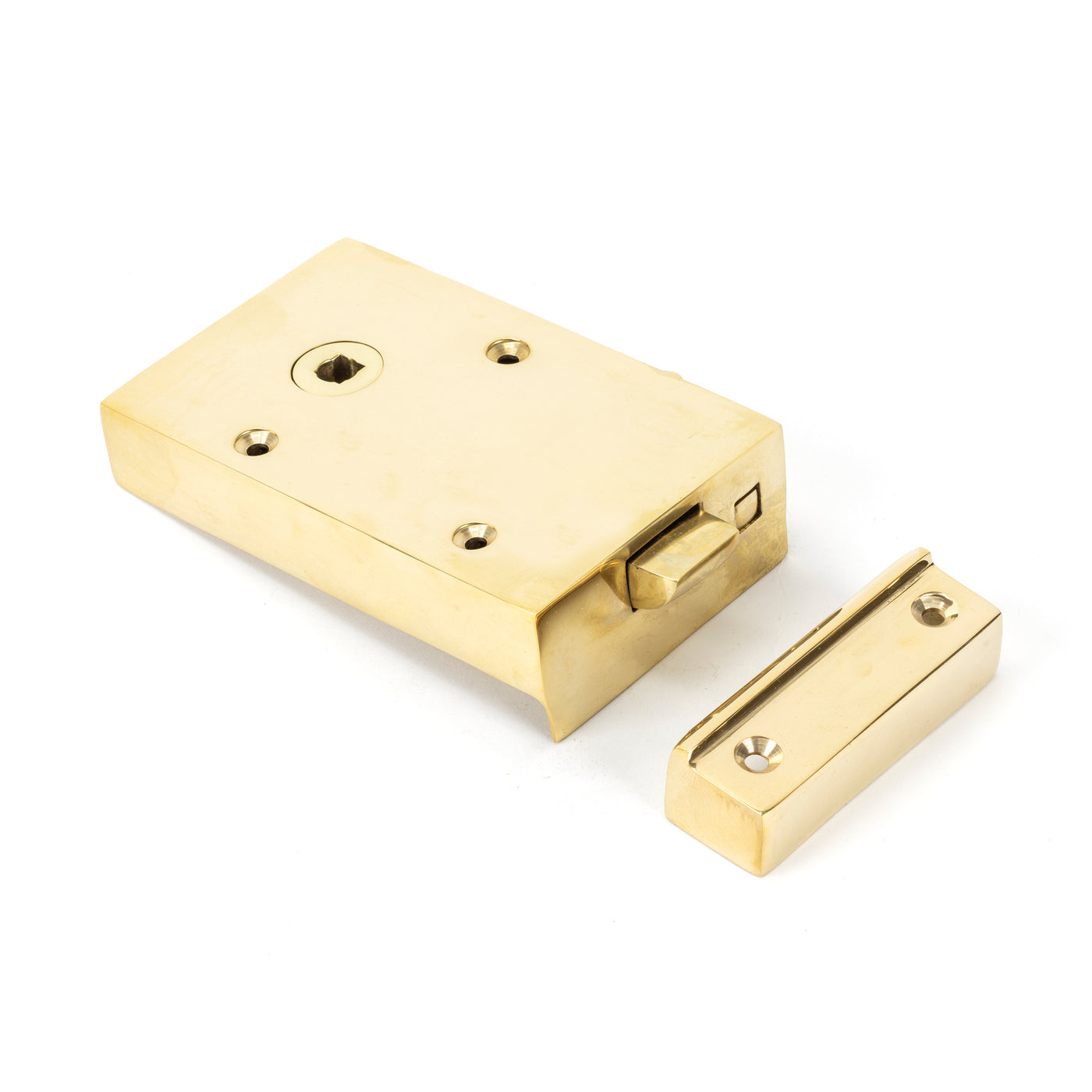 From The Anvil 83570 - Polished Brass Left Hand Bathroom Latch #finish_polished-brass