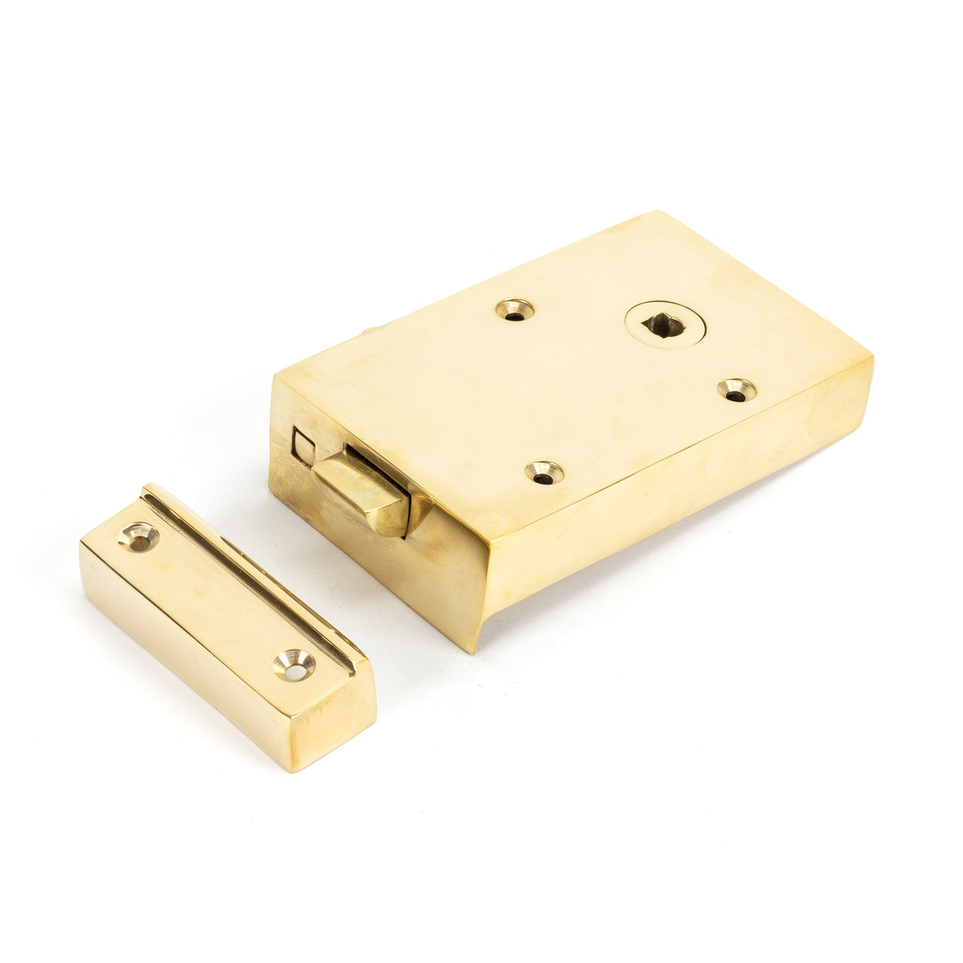 From The Anvil 83571 - Polished Brass Right Hand Bathroom Latch #finish_polished-brass