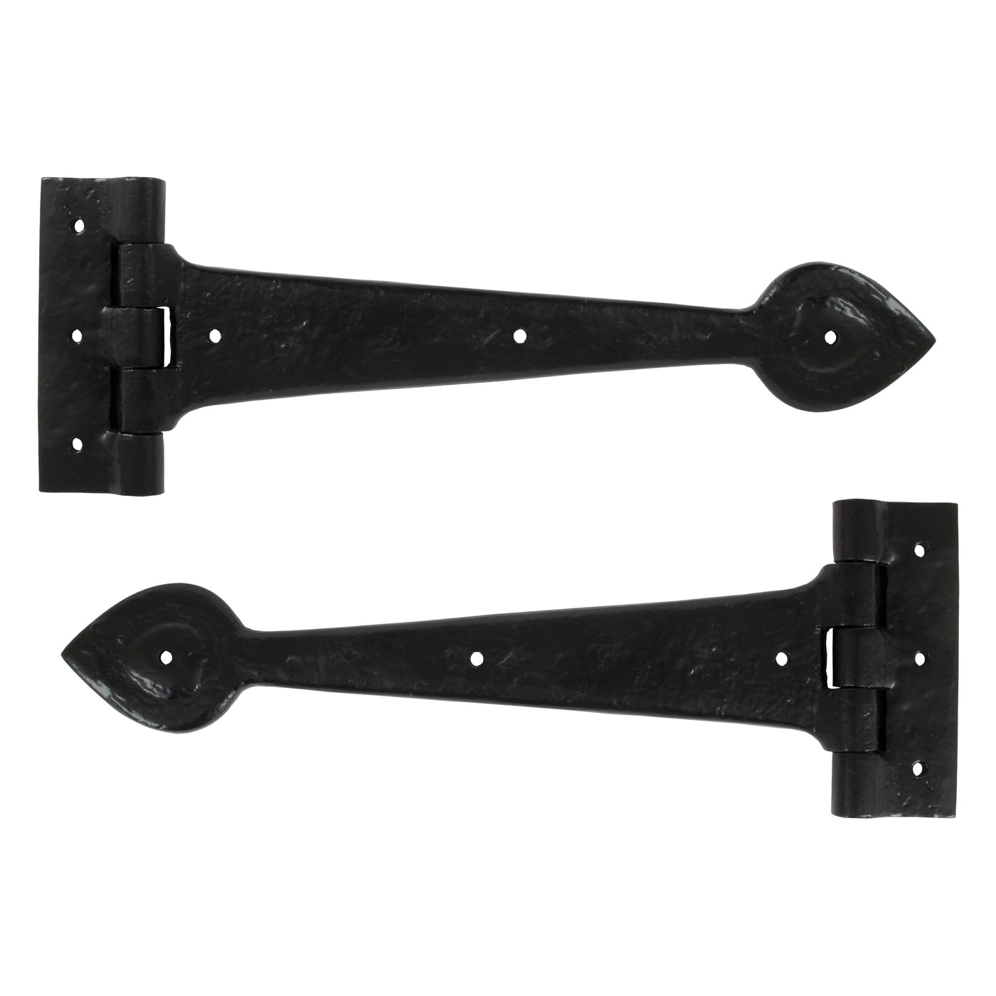 From The Anvil 83621 - Black Textured 12" Cast T Hinge (pair)