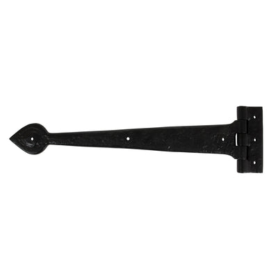 From The Anvil 83622 - Black Textured 16" Cast T Hinge (pair) #finish_black-textured