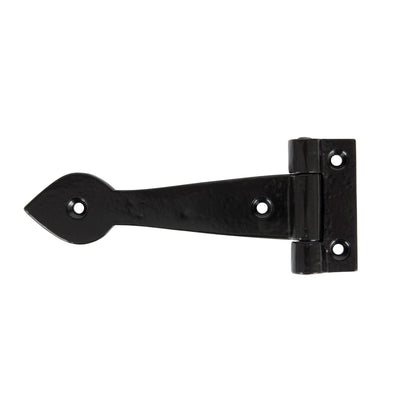 From The Anvil 83624 - Black Smooth 6" Cast T Hinge (pair) #finish_black-smooth