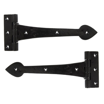 From The Anvil 83625 - Black Smooth 10½" Cast T Hinge (pair)