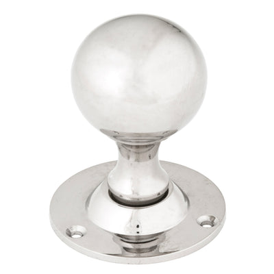 From The Anvil 83632 - Polished Nickel Ball Mortice Knob Set #finish_polished-nickel