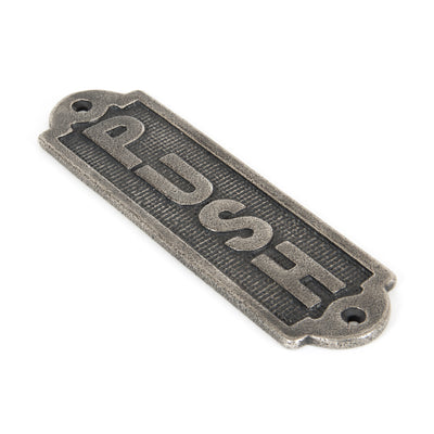 From The Anvil 83683 - Antique Pewter Push Sign  #function_push