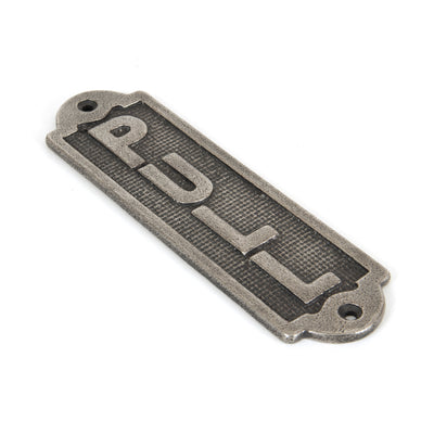 From The Anvil 83684 - Antique Pewter Pull Sign  #function_pull