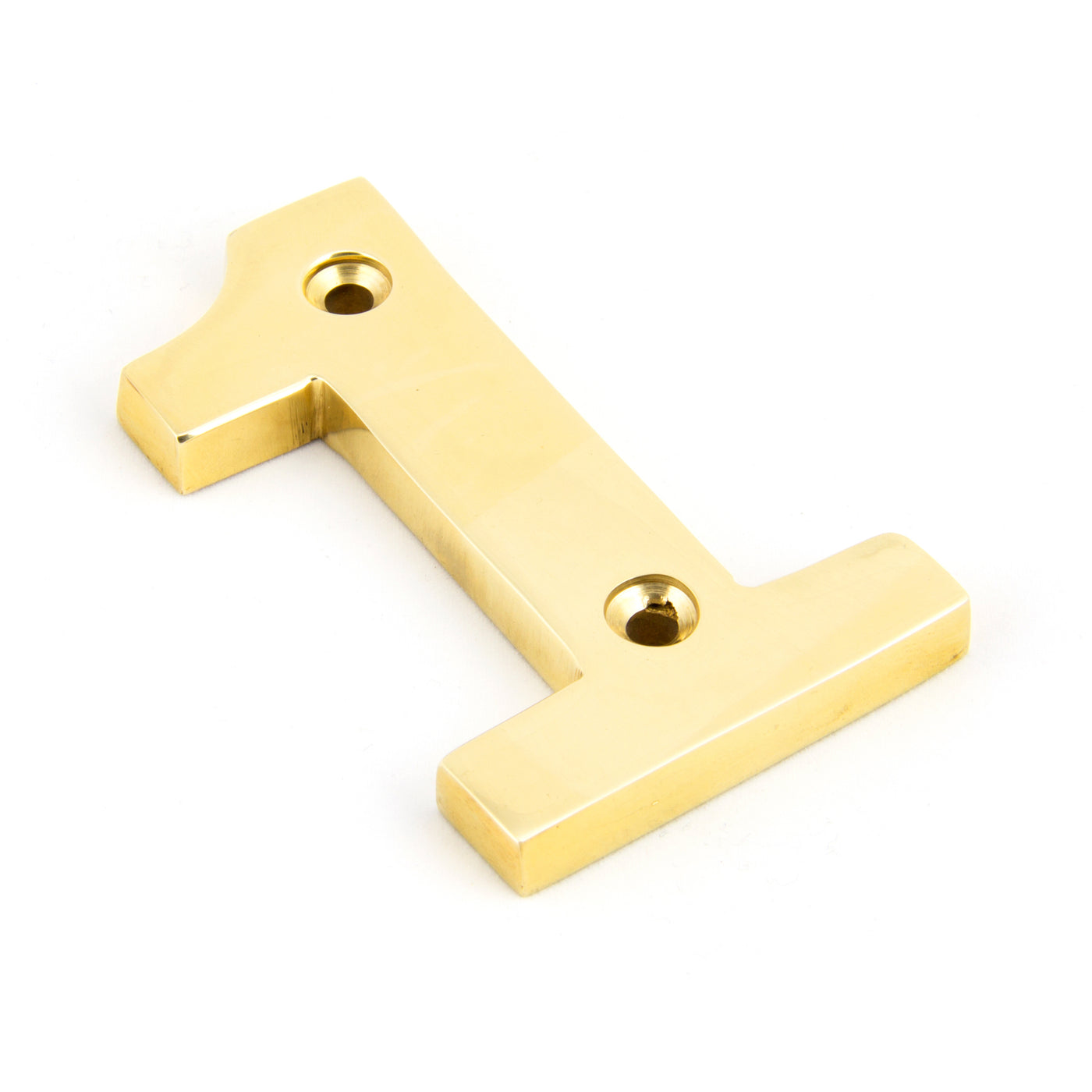 From The Anvil 83711 - Polished Brass Numeral 1 #finish_polished-brass