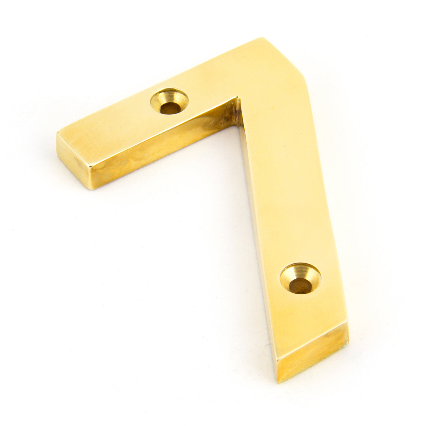 From The Anvil 83717 - Polished Brass Numeral 7 #finish_polished-brass