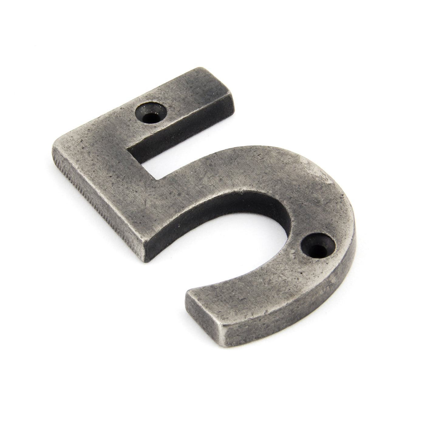 From The Anvil 83735 - Antique Pewter Numeral 5 #finish_antique-pewter