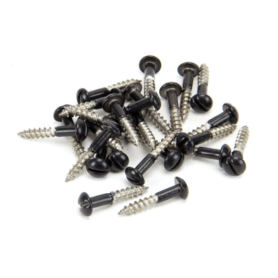 From The Anvil 83755 - Black SS 3.5 x 20 Roundhead Screws (25) #finish_black