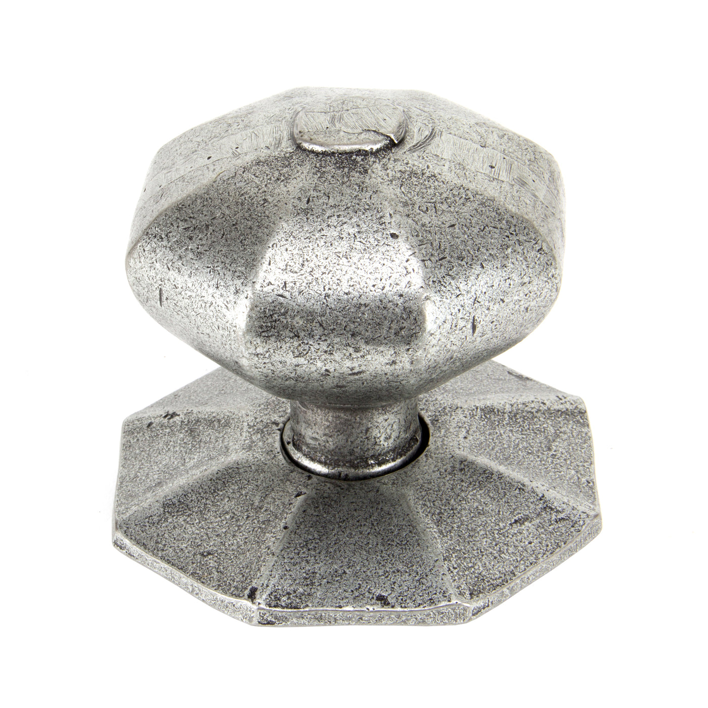 From The Anvil 83778 - Pewter Octagonal Centre Door Knob  #finish_pewter-patina