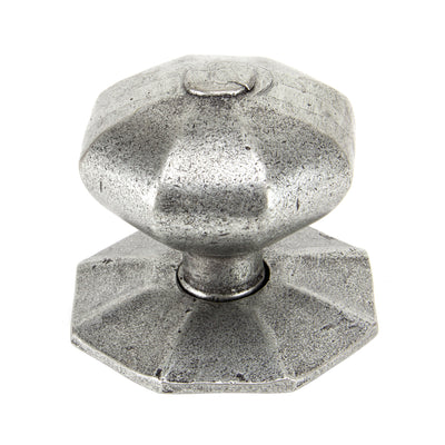 From The Anvil 83778 - Pewter Octagonal Centre Door Knob  #finish_pewter-patina