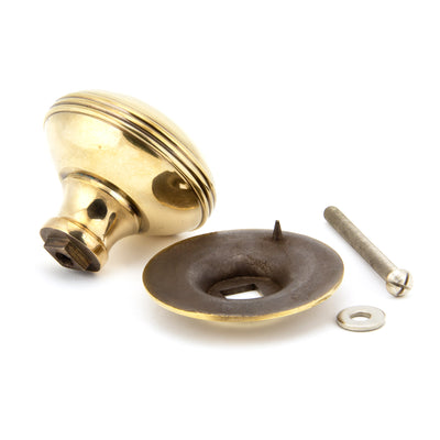 From The Anvil 83782 - Aged Brass Prestbury Centre Door Knob #finish_aged-brass