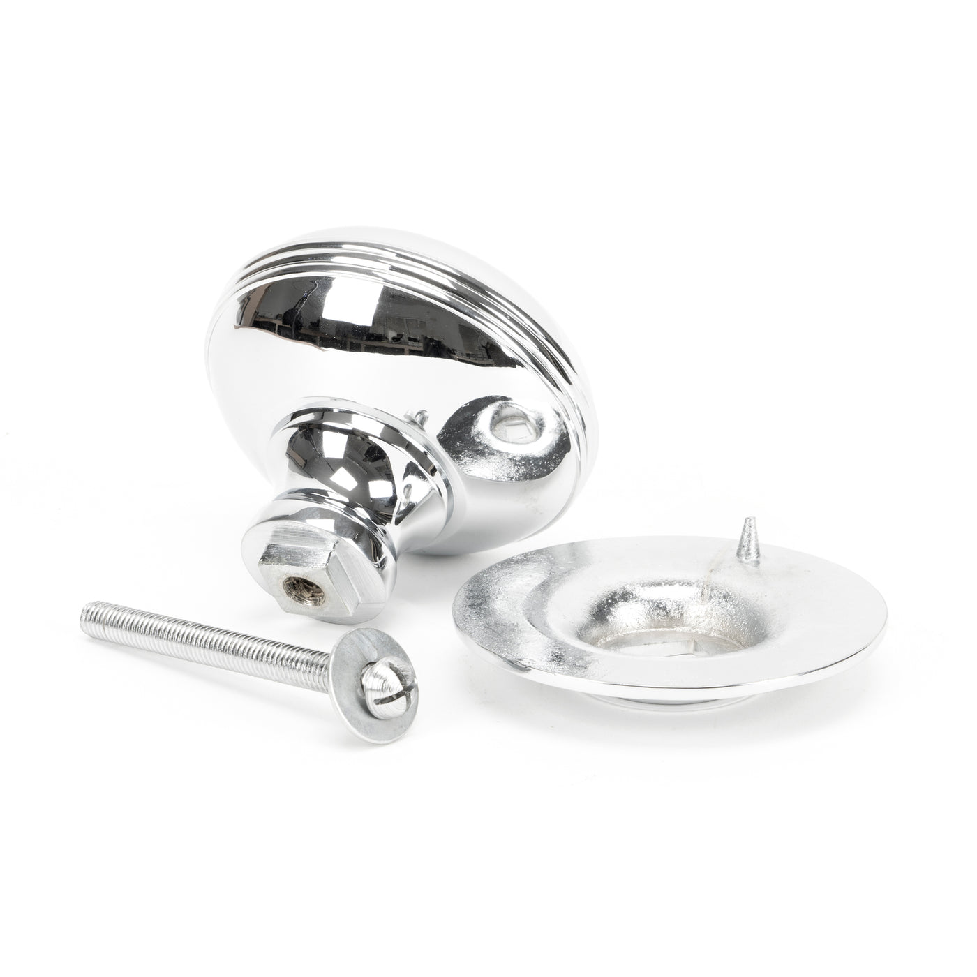 From The Anvil 83783 - Polished Chrome Prestbury Centre Door Knob #finish_polished-chrome