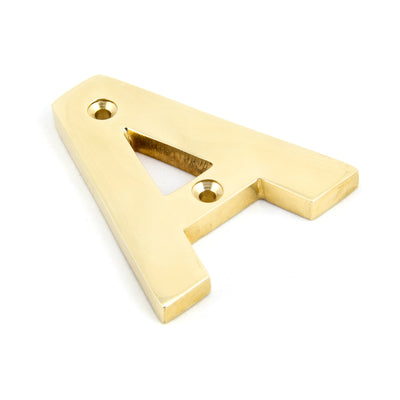 From The Anvil 83801A - Polished Brass Letter A #finish_polished-brass