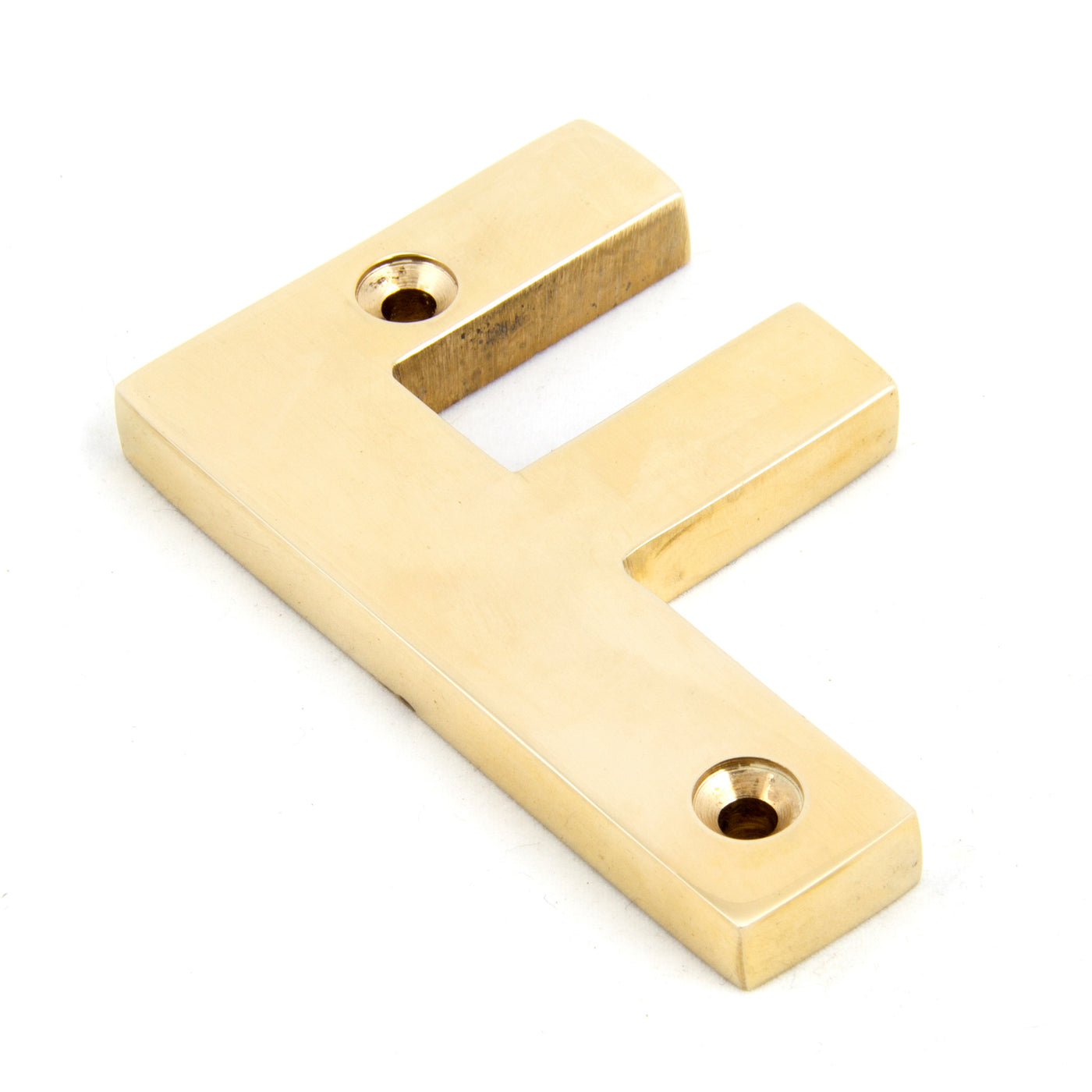 From The Anvil 83801F - Polished Brass Letter F #finish_polished-brass