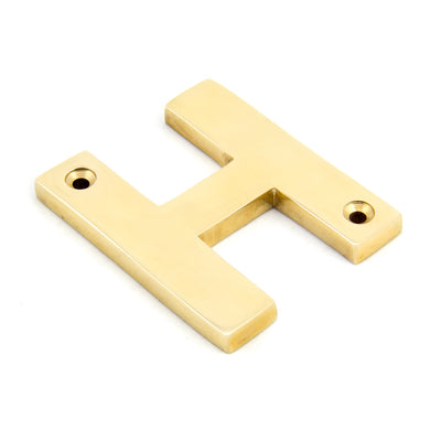 From The Anvil 83801H - Polished Brass Letter H #finish_polished-brass