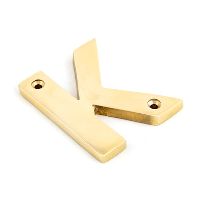 From The Anvil 83801K - Polished Brass Letter K #finish_polished-brass