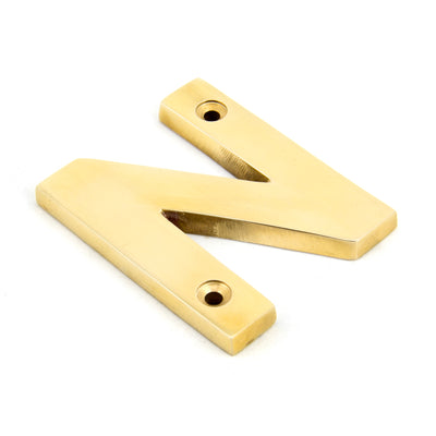 From The Anvil 83801N - Polished Brass Letter N #finish_polished-brass