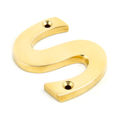 From The Anvil 83801S - Polished Brass Letter S #finish_polished-brass