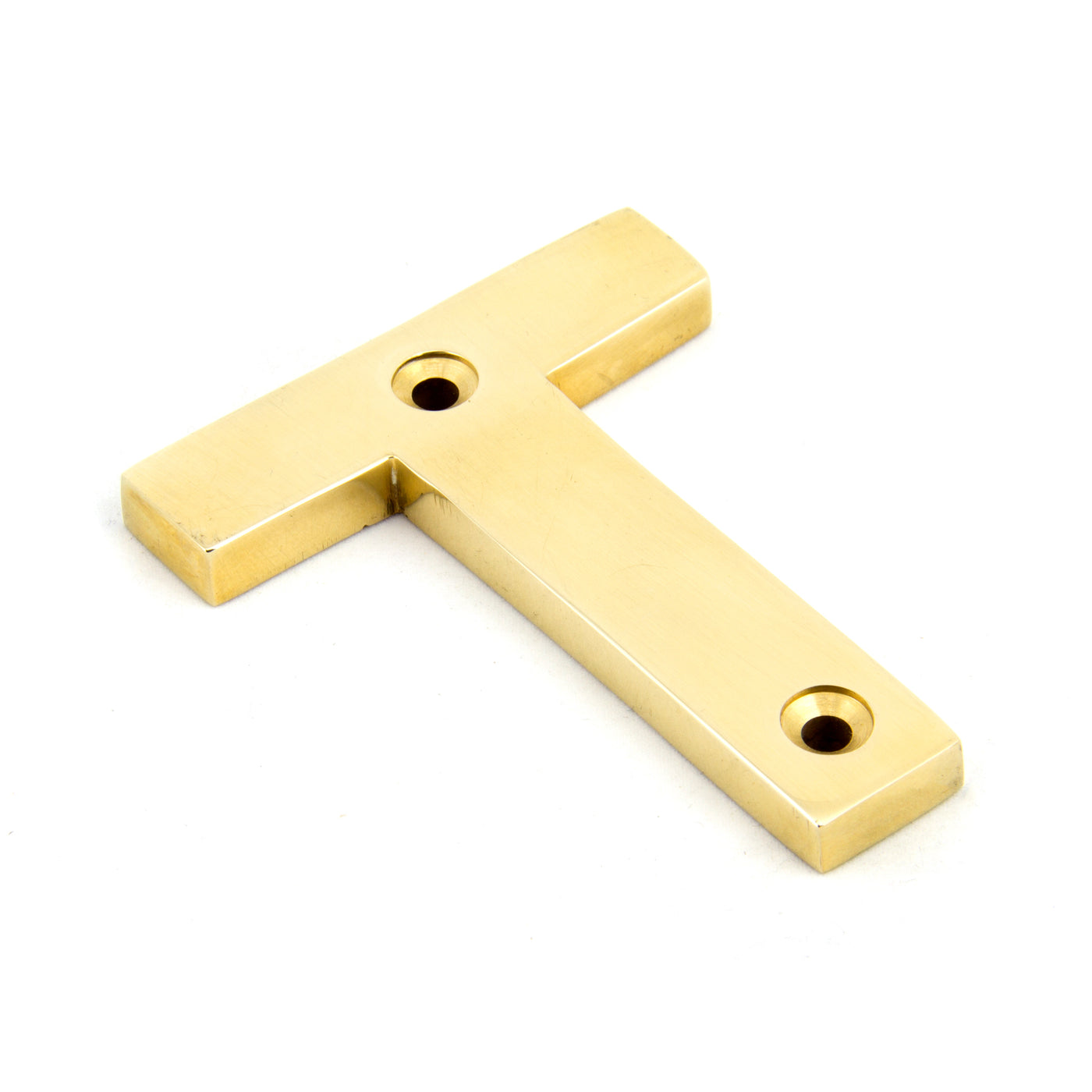 From The Anvil 83801T - Polished Brass Letter T #finish_polished-brass