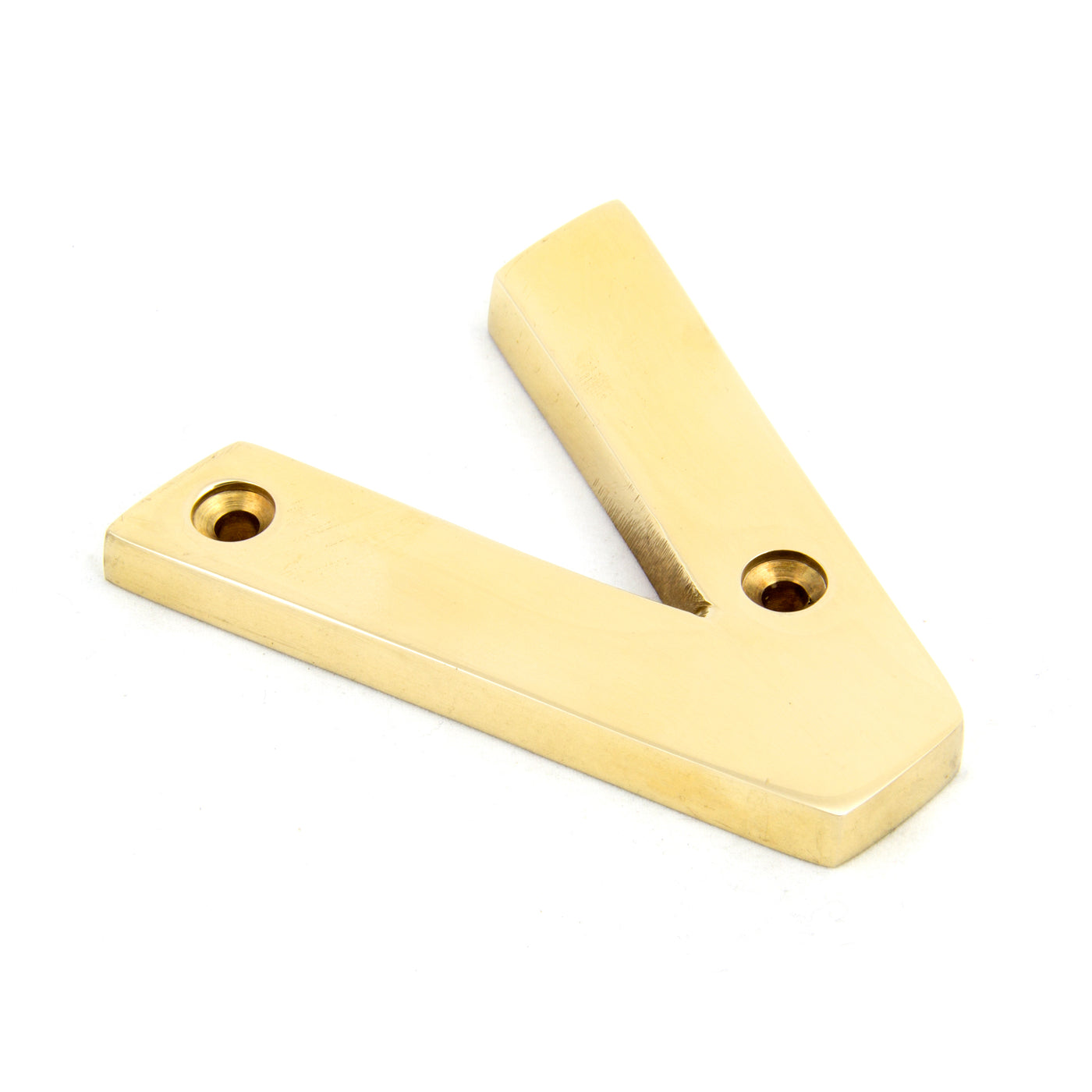 From The Anvil 83801V - Polished Brass Letter V #finish_polished-brass