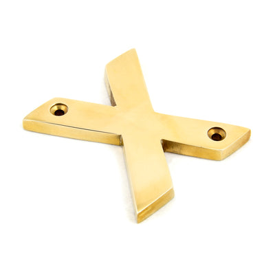 From The Anvil 83801X - Polished Brass Letter X #finish_polished-brass