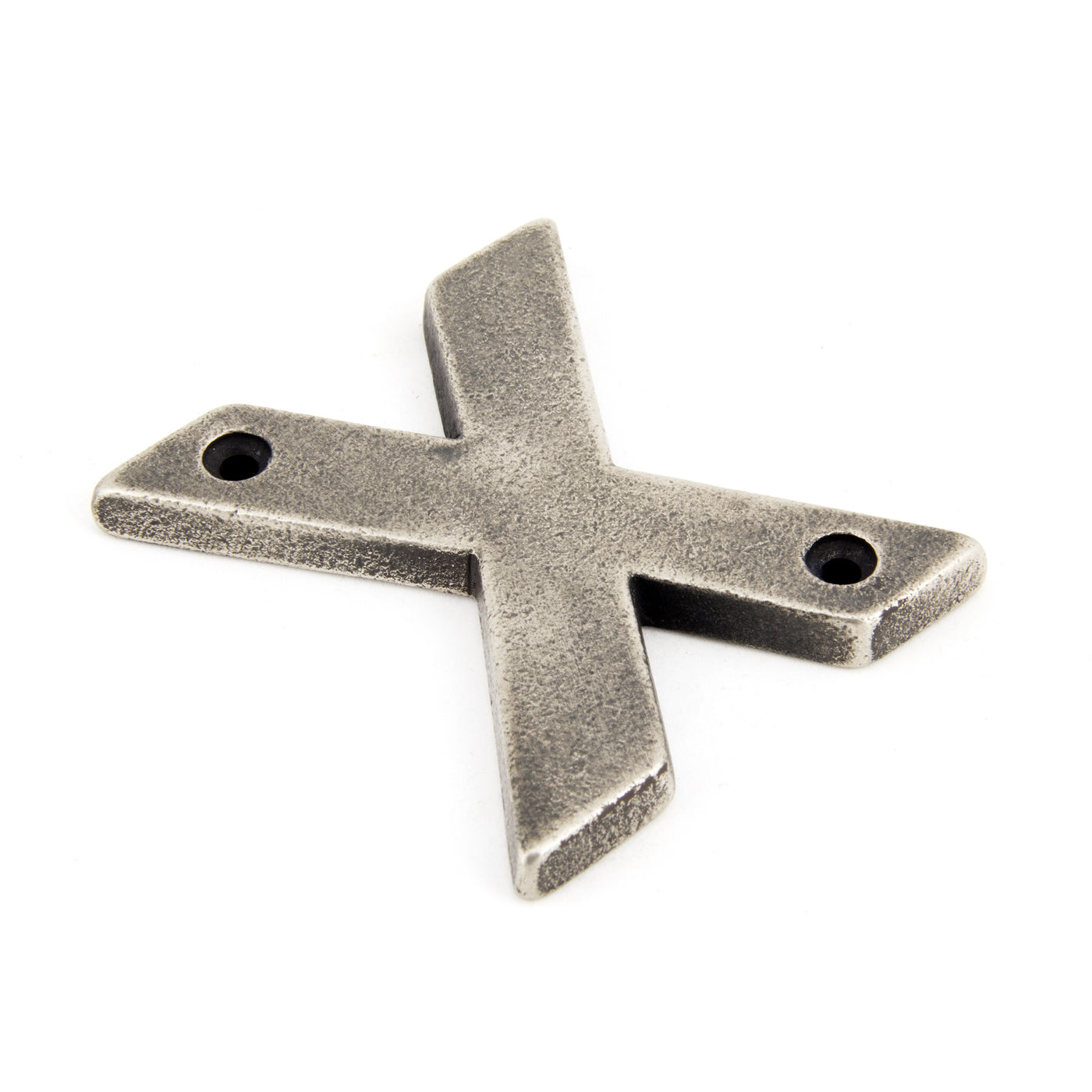 From The Anvil 83803X - Antique Pewter Letter X #finish_antique-pewter