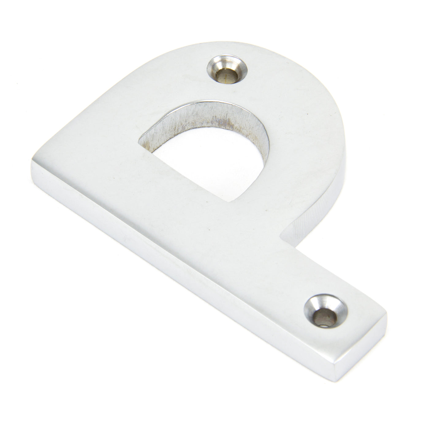 From The Anvil 83804P - Satin Chrome Letter P #finish_satin-chrome