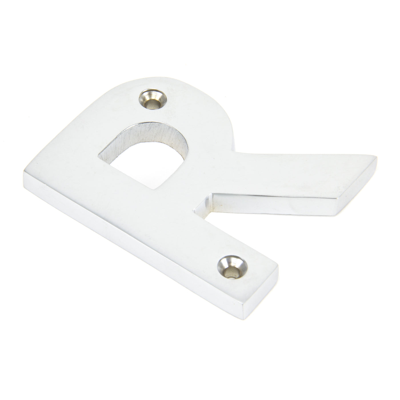 From The Anvil 83804R - Satin Chrome Letter R #finish_satin-chrome