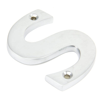 From The Anvil 83804S - Satin Chrome Letter S #finish_satin-chrome