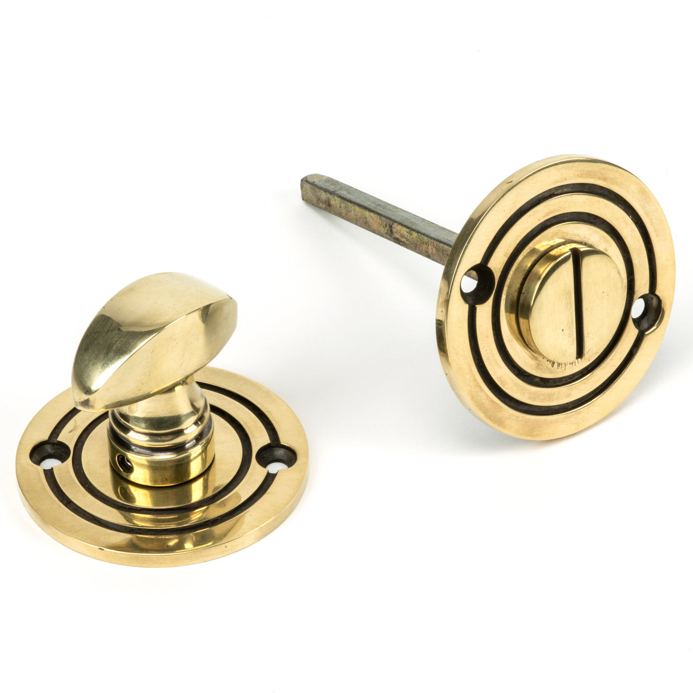 From The Anvil 83804 - Aged Brass Round Bathroom Thumbturn  #finish_aged-brass