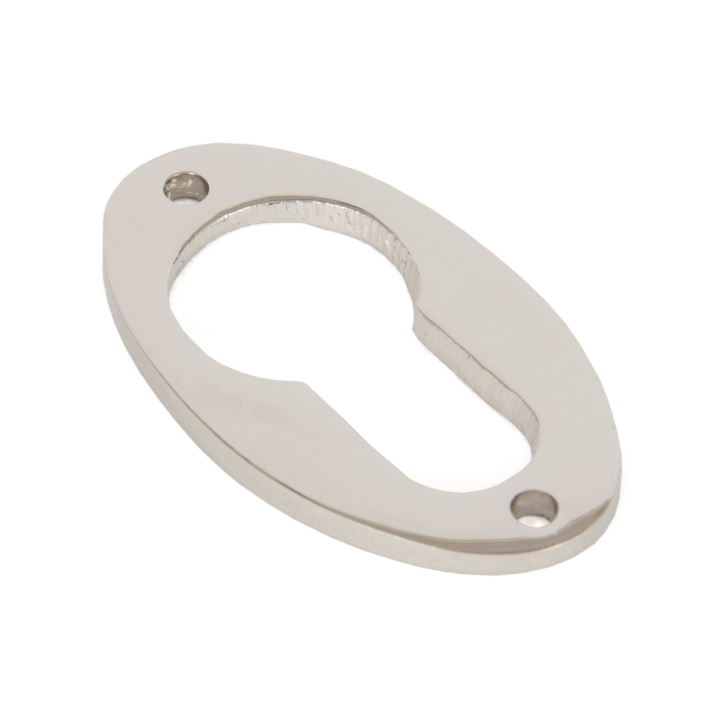 From The Anvil 83813 - Polished Nickel Oval Euro Escutcheon  #finish_polished-nickel